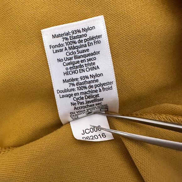 Lularoe Midi Skirt Womens 2XL Yellow Rose Floral Lace A-Line Elastic Waist Lined - Picture 5 of 5